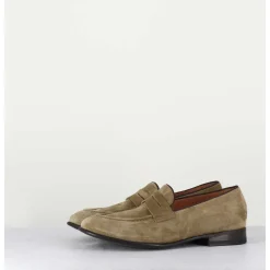 Mocassins Plats En Daim Taupe - Dunia 80013 Tabacco