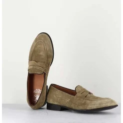 Mocassins Plats En Daim Taupe - Dunia 80013 Tabacco