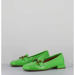 Mocassins 60S En Cuir Vernis Vert Pomme - Lake Naplak Verde