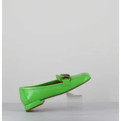 Mocassins 60S En Cuir Vernis Vert Pomme - Lake Naplak Verde