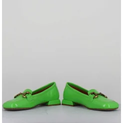 Mocassins 60S En Cuir Vernis Vert Pomme - Lake Naplak Verde