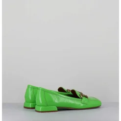 Mocassins 60S En Cuir Vernis Vert Pomme - Lake Naplak Verde