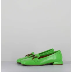 Mocassins 60S En Cuir Vernis Vert Pomme - Lake Naplak Verde