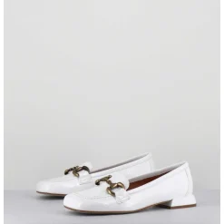 Mocassins 60S En Cuir Vernis Blanc - Lake Naplak Bianco