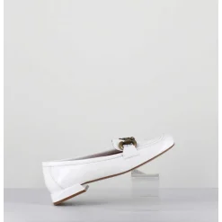 Mocassins 60S En Cuir Vernis Blanc - Lake Naplak Bianco