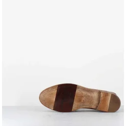 Mocassins Souple En Cuir Camel Avec Mors Dore - 5246 Buf Sughero