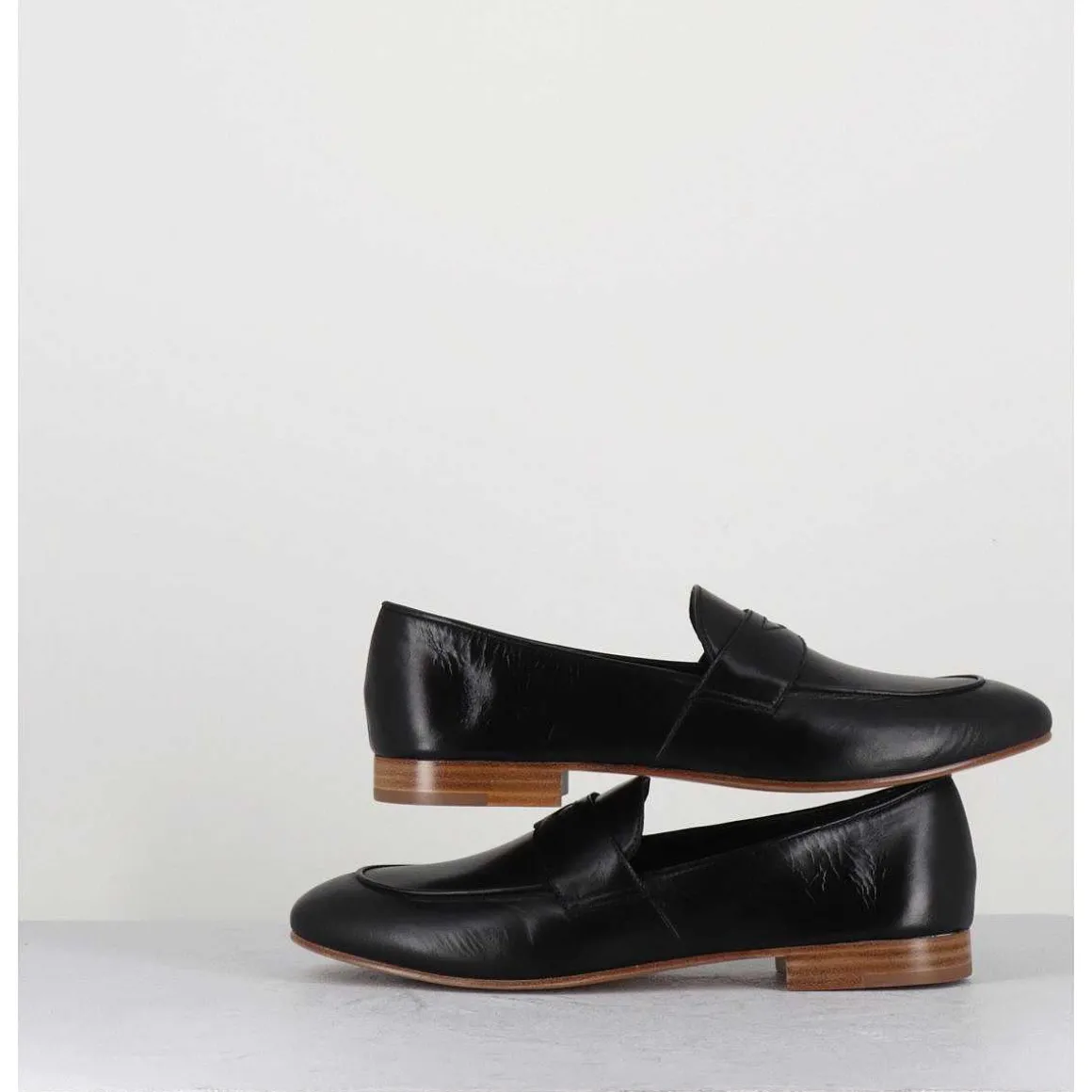 Mocassins Souples En Cuir Noir - N126 Nero