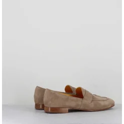 Mocassins Souples En Daim Taupe Clair - N126 Beige