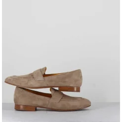 Mocassins Souples En Daim Taupe Clair - N126 Beige