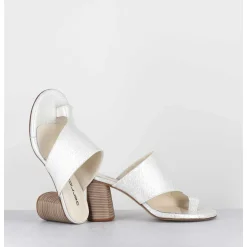 Mules A Talon Entre-Doigts Naplak Blanc - Maya01 Magma Ivory