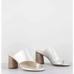 Mules A Talon Entre-Doigts Naplak Blanc - Maya01 Magma Ivory