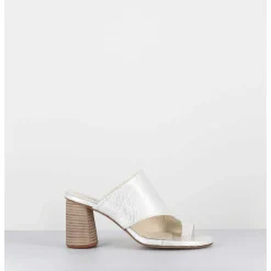 Mules A Talon Entre-Doigts Naplak Blanc - Maya01 Magma Ivory