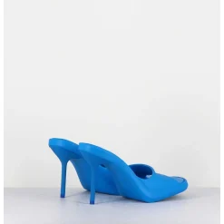 Mules Barbie En Gomme Bleu & Talon Stiletto - Ida Blue Sandals