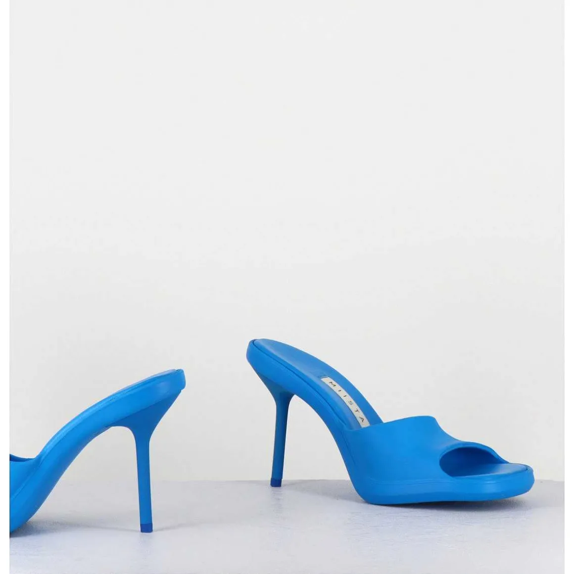Mules Barbie En Gomme Bleu & Talon Stiletto - Ida Blue Sandals