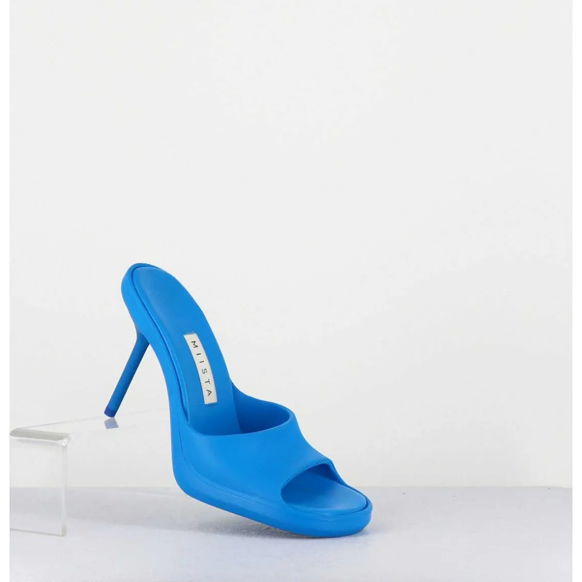 Mules Barbie En Gomme Bleu & Talon Stiletto - Ida Blue Sandals
