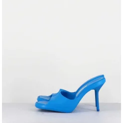 Mules Barbie En Gomme Bleu & Talon Stiletto - Ida Blue Sandals