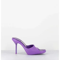 Mules Barbie En Gomme Violette & Talon Stiletto - Ida Purple Sandals