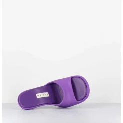Mules Barbie En Gomme Violette & Talon Stiletto - Ida Purple Sandals