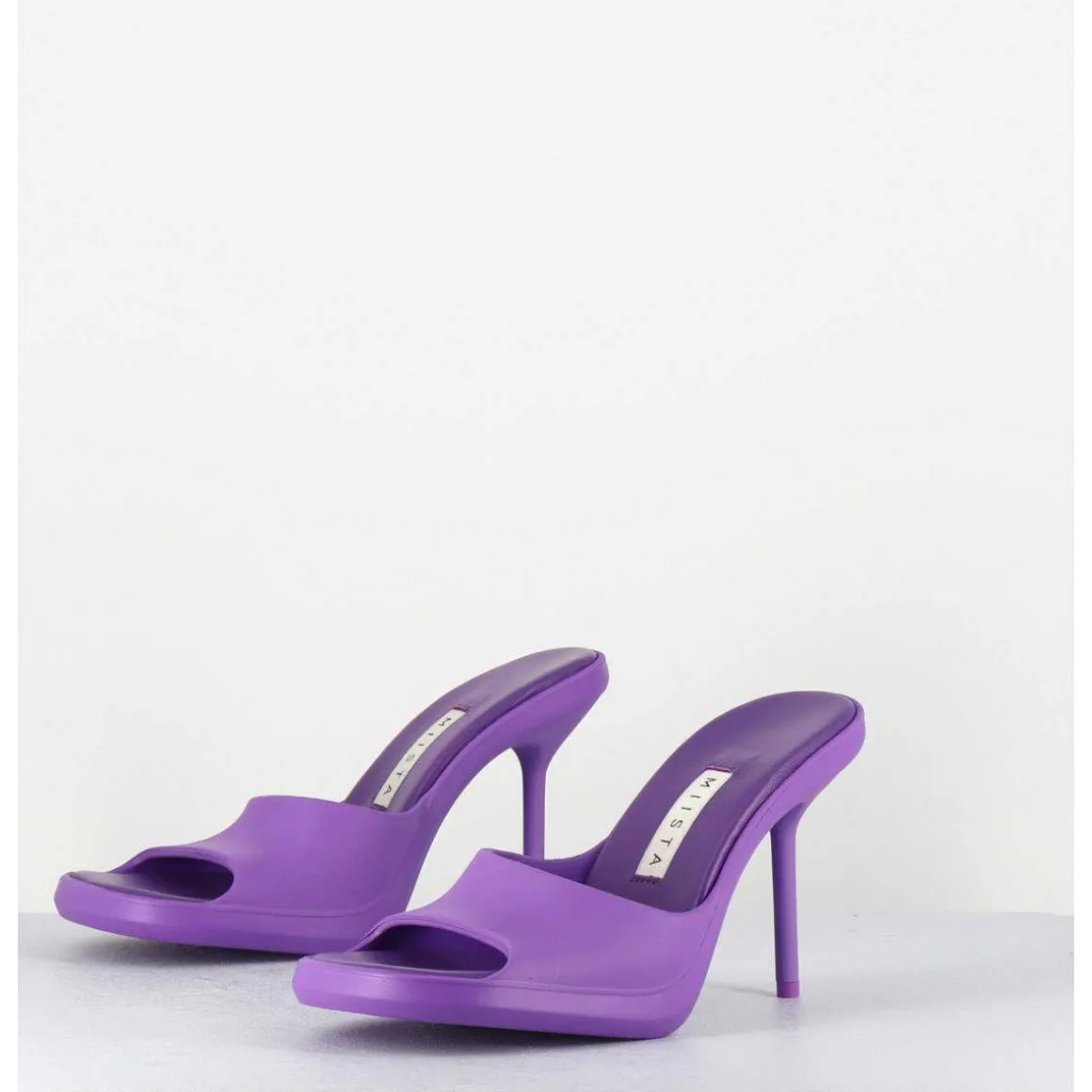 Mules Barbie En Gomme Violette & Talon Stiletto - Ida Purple Sandals