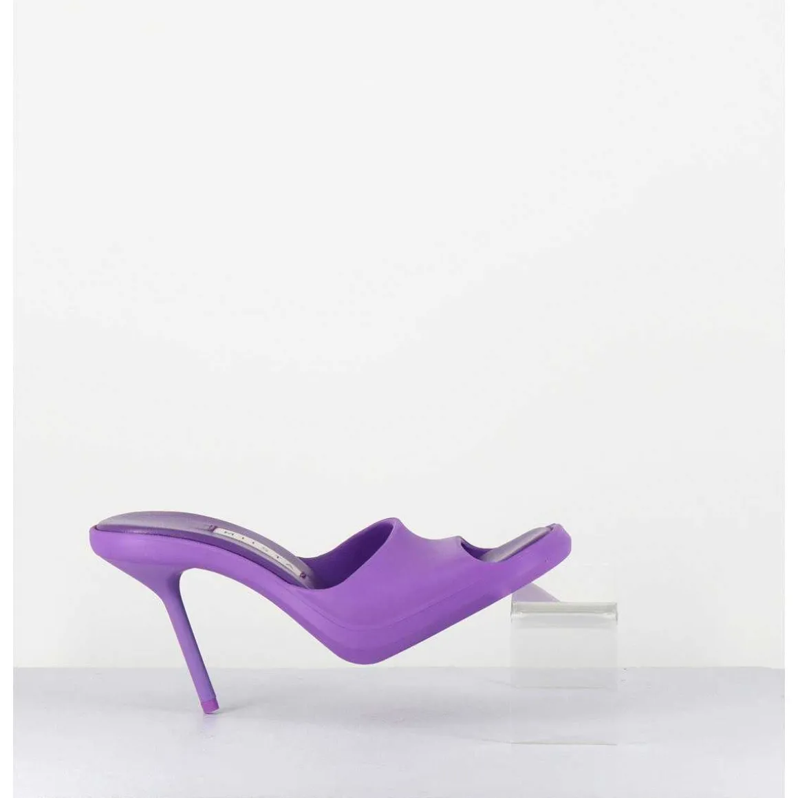 Mules Barbie En Gomme Violette & Talon Stiletto - Ida Purple Sandals