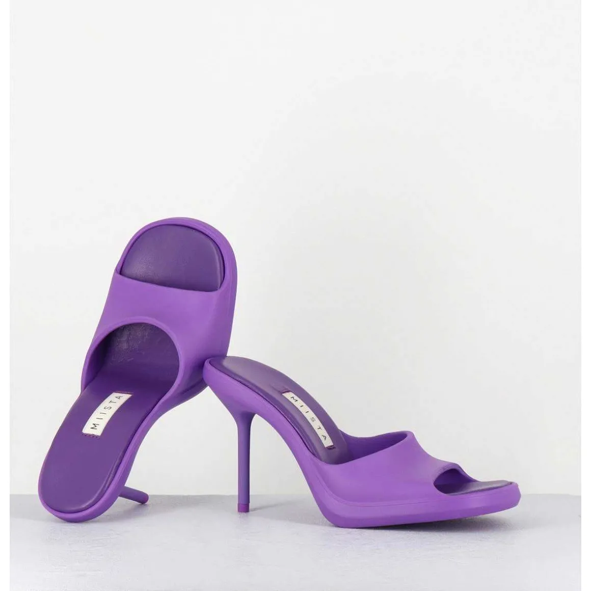 Mules Barbie En Gomme Violette & Talon Stiletto - Ida Purple Sandals