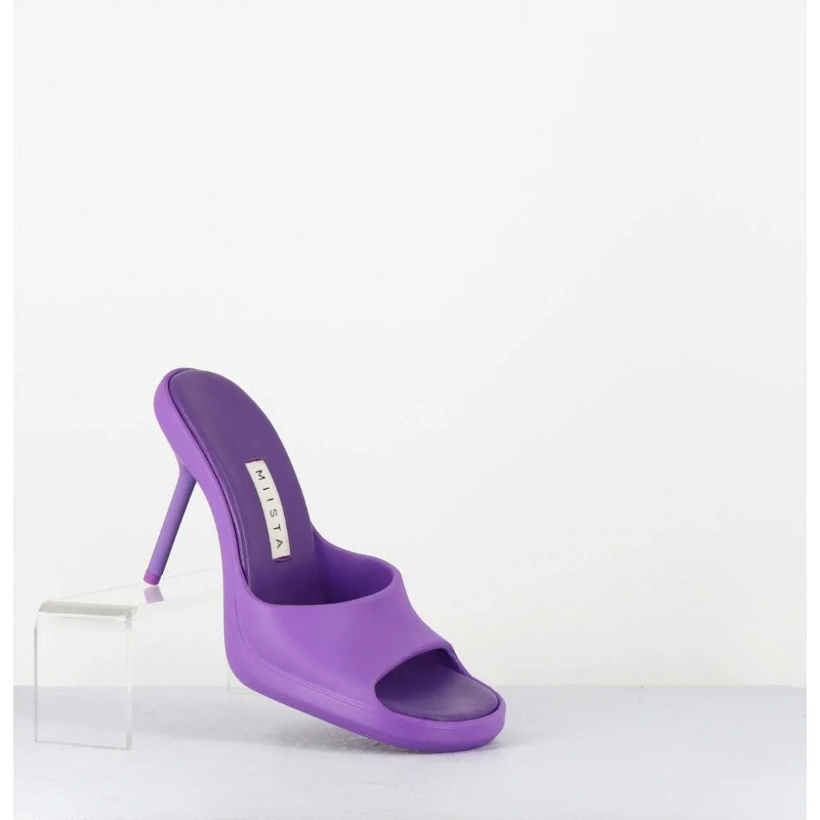 Mules Barbie En Gomme Violette & Talon Stiletto - Ida Purple Sandals