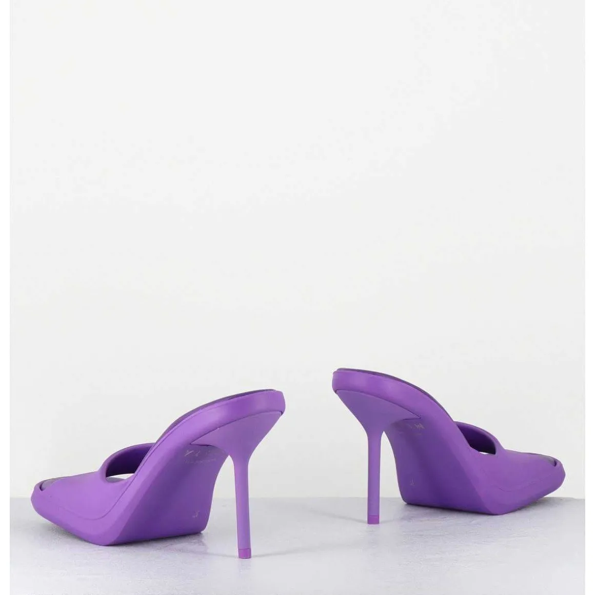 Mules Barbie En Gomme Violette & Talon Stiletto - Ida Purple Sandals