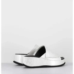 Mules Compensees Asymetriques Naplak Blanc - Galau Magma Ivory
