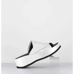 Mules Compensees Asymetriques Naplak Blanc - Galau Magma Ivory