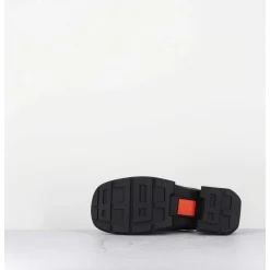 Mules En Cuir Noir & Zip - Bertie Black Sandals