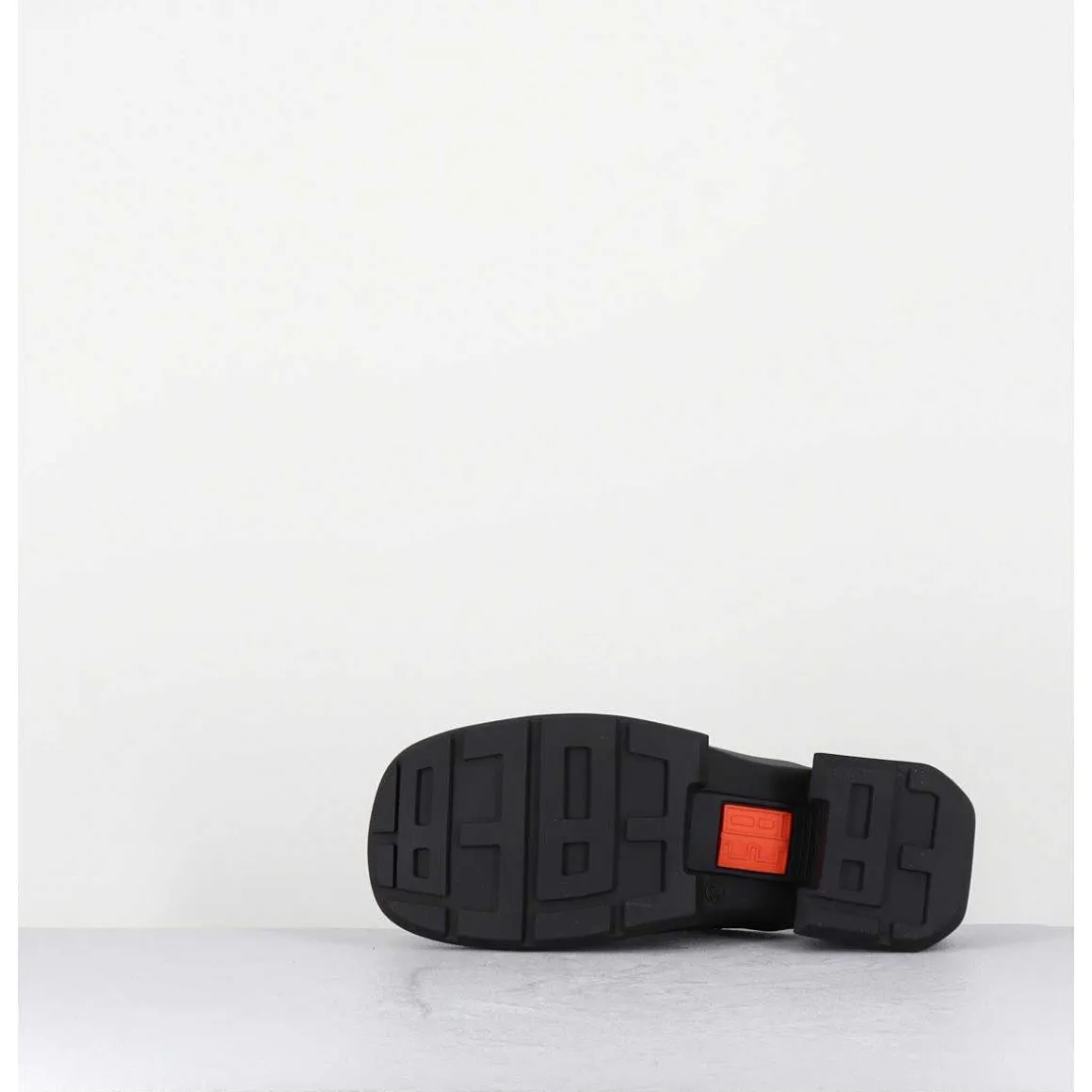 Mules En Cuir Noir & Zip - Bertie Black Sandals