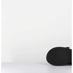 Mules Minimalistes Semelle Epaisse En Cuir Souple Noir - M23E Rombo Nero
