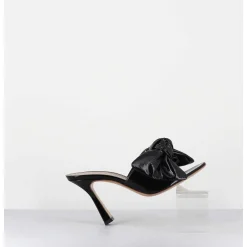 Mules Noeud Talon Haut Naplak Noir - Mj1030 Naplak Nero