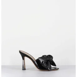 Mules Noeud Talon Haut Naplak Noir - Mj1030 Naplak Nero
