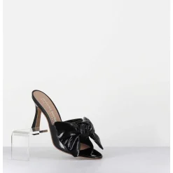 Mules Noeud Talon Haut Naplak Noir - Mj1030 Naplak Nero