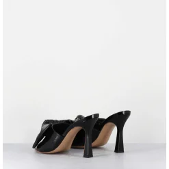 Mules Noeud Talon Haut Naplak Noir - Mj1030 Naplak Nero