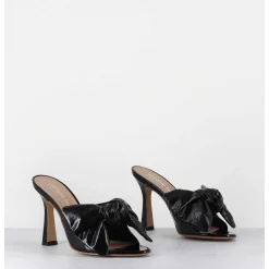 Mules Noeud Talon Haut Naplak Noir - Mj1030 Naplak Nero