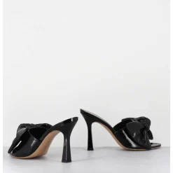 Mules Noeud Talon Haut Naplak Noir - Mj1030 Naplak Nero