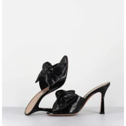 Mules Noeud Talon Haut Naplak Noir - Mj1030 Naplak Nero