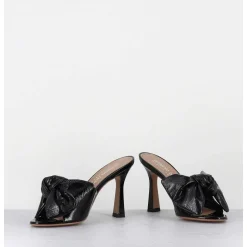 Mules Noeud Talon Haut Naplak Noir - Mj1030 Naplak Nero