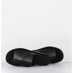 Mules Plates En Cuir Lisse Noir - Reisand Tucson Nero