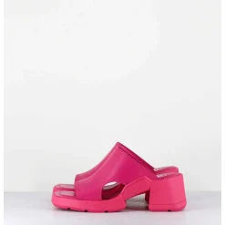 Mules 90S Cuir Rose & Surpiqures - Tawny Pink Mules