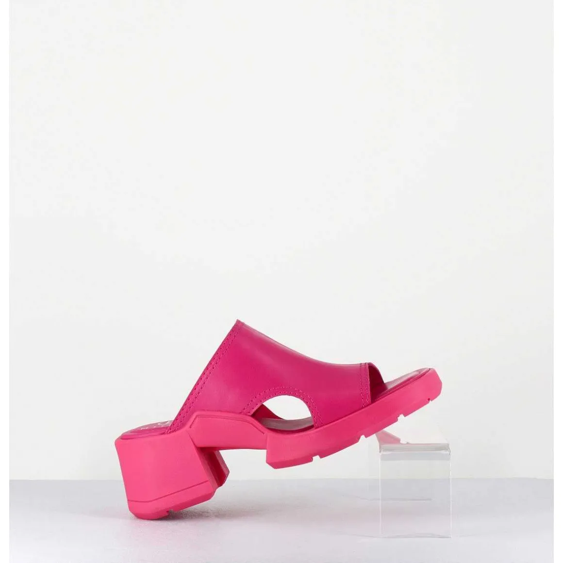 Mules 90S Cuir Rose & Surpiqures - Tawny Pink Mules