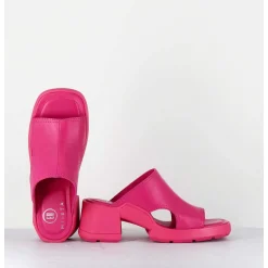 Mules 90S Cuir Rose & Surpiqures - Tawny Pink Mules