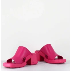 Mules 90S Cuir Rose & Surpiqures - Tawny Pink Mules
