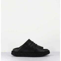 Mules Semelle Legere En Cuir Noir - 3383 Gas Nero