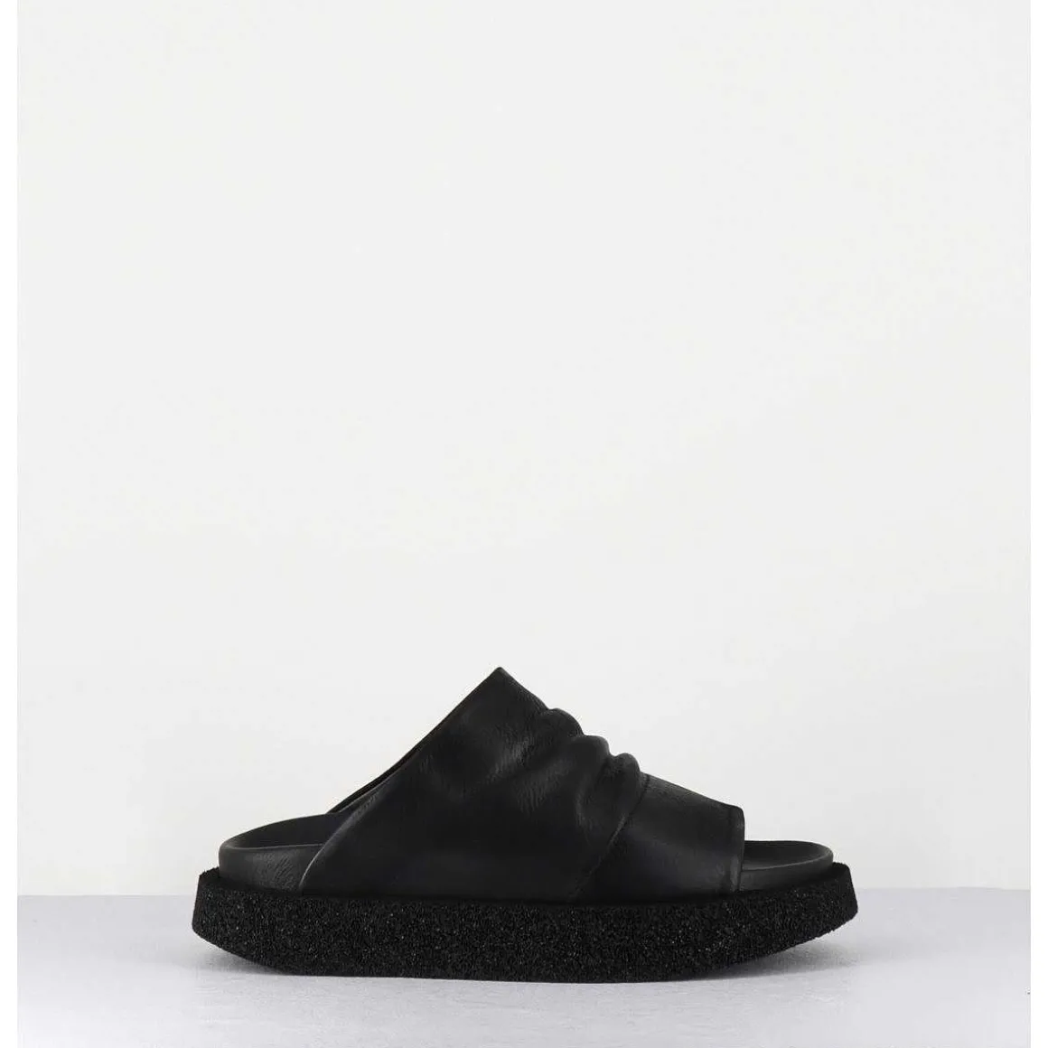 Mules Semelle Legere En Cuir Noir - 3383 Gas Nero