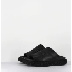 Mules Semelle Legere En Cuir Noir - 3383 Gas Nero