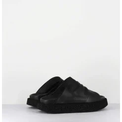 Mules Semelle Legere En Cuir Noir - 3383 Gas Nero