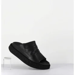 Mules Semelle Legere En Cuir Noir - 3383 Gas Nero